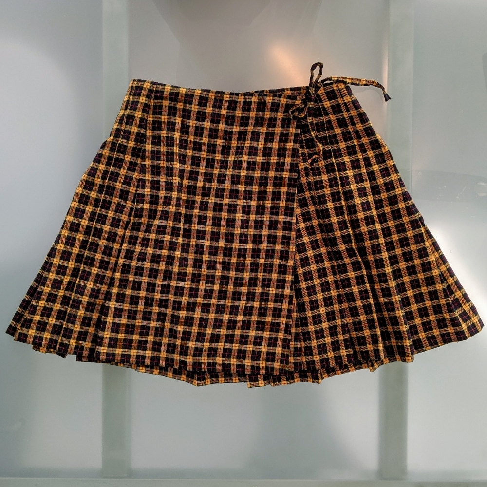Plaid Wrap Skirt